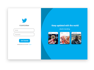 Daily Ui 001 - Sign Up Page dailyui dailyui001 design signuppage twitter ui