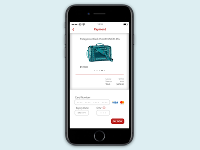 Daily Ui 002 - Credit Card Checkout creditcard dailyui dailyui002 design patagonia ui