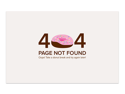 Daily Ui - 008 404 Page 404page dailyui dailyui008 design donut error page ui webdesign