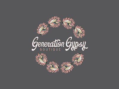 Generation Gypsy Boutique boutique boutique logo brand brand identity branding design fashion fashion brand floral freelance freelance design graphic design graphic designer identity design logo logo design script script lettering