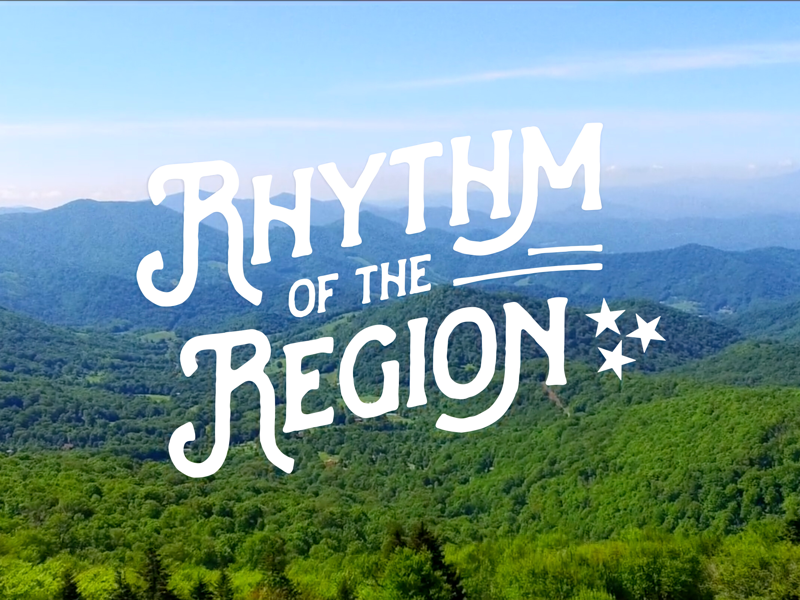 Rhythm of the Region rhythm mountains identity design identity east tennessee tennessee branding brand logo design logo