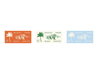 Waikiki Shore Beach Service - Sticker design