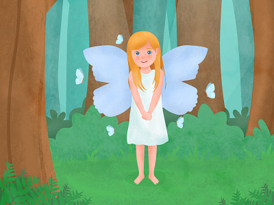 Butterfly cartoon character illustration