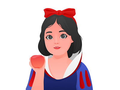 Snow White Fanart affinity cartoon dailyillustration fanart illustration snow white vector