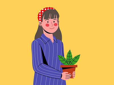 Plant a tree cartoon character dailyillustration design illustration vector