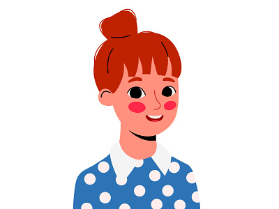 Hairbun affinity affinitydesigner cartoon character dailyillustration design illustration portrait vector