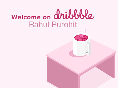 Welcome on Dribbble 2d art android animation design dribble dribble invitation dribble invite graphic design illustration logo ui ux visual designer welcome shot
