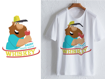 T-Shirt Printing - Daddy Need Some Whiskey 2d art art branding design graphic design illustrations logo product design t shirt design typography vector