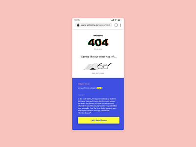 DailyUi #008 Page Not Found / 404 Page