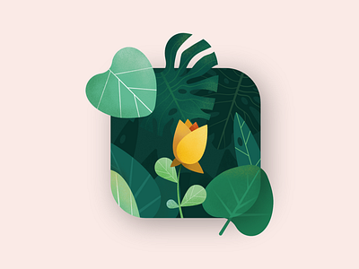 Nature in an icon abstract affinity designer affinitydesigner app bud color colour flower folliage forest green icon illustration leaf leaves nature petal tech technology