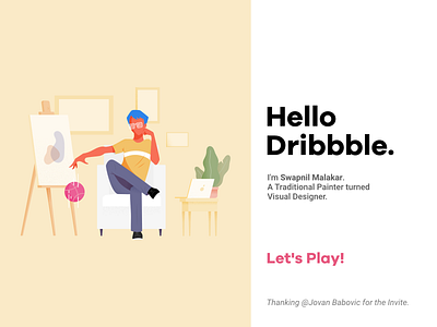 Dribbble Debut affinitydesigner artist canvas debut debuts debutshot design designer easel graphic illustraion painter vector visual wacom