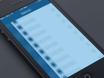 Quickie animated mobile wireframe