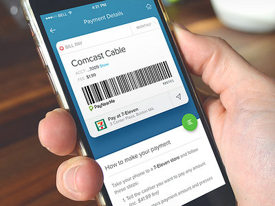 Payment details screen app barcode cash details ios payment ui ux