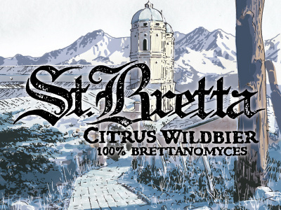 St. Bretta Winter beer brettanomyces cold illustration mountains watercolor winter