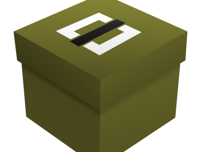 A box box green icon logo olive rendered