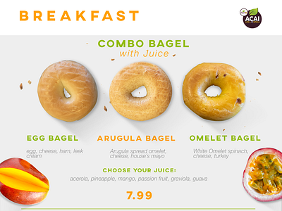 Breakfast clean graphic design menu ui ux