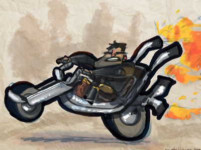 Ben Throttle adventure games full throttle illustration