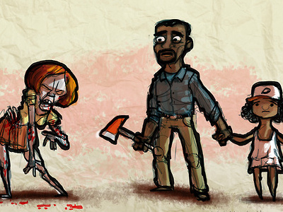 Walking Dead illustration zombies
