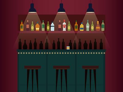 Song Lyrics Illustration: 4 bar design drinking drunk flat illustration illustrator lyrics song whiskey
