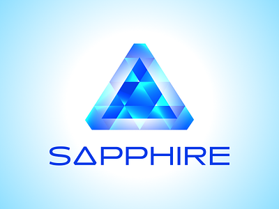Sapphire identity gem identity sapphire stone triangles