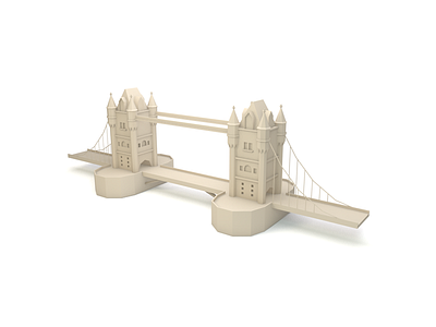 London Bridge bridge clay london low poly