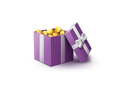 Gift box box coins gift