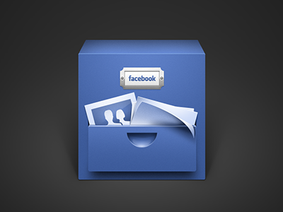 Facebook icon cube drawer facebook icon