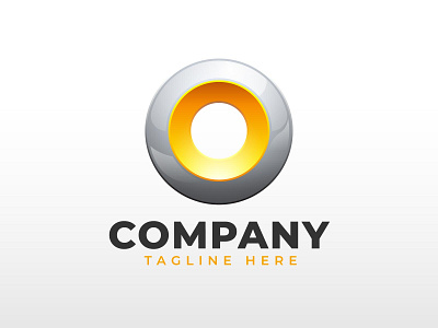 Spherical 3D Logo 3d adobe illustrator chrome circle company logo orange ring sphere vector