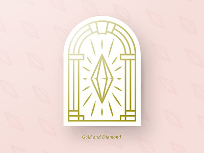 Shining Golden Diamond adobe illustrator branding design diamond lineart linework logo vector vector illustration vectorart vectors