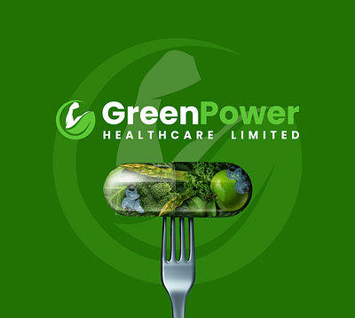 GreenPower Healthcare branding design healthcare herbal logo medical medicine natural nature nigeria organic wellness