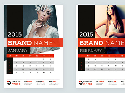 Calendar Design with Indesign CC corporate design modern pdf print template