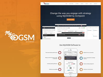MyOGSM.com Landing Page design landing logo web design