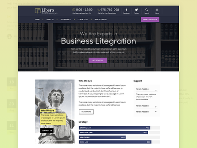 Wordpress Landing Page business design landing law layer ui web wordpress