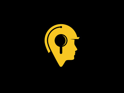 Locator Guy Logo For Sale brand design guy icon illustrator location logo sale vector worker
