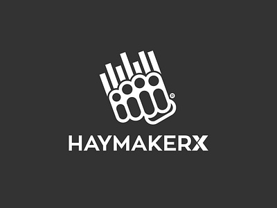 HAYMAKERX Logo. brand design illustrator logo photoshop print vector