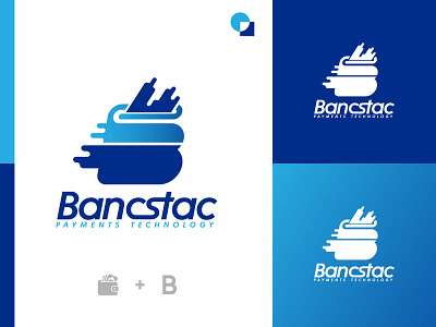 Logo design for Bancstac Payments Technology. brand branding design flat icon illustrator logo mark photoshop print smartlogo typography vector