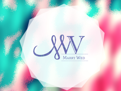 M+W elegant font logo marry monogram romantic script wed wedding