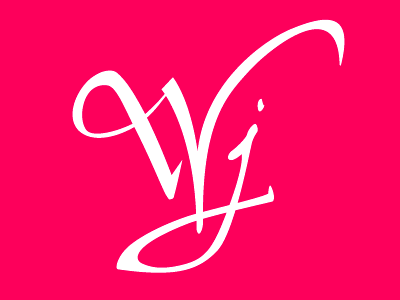 Wj logo monogram script