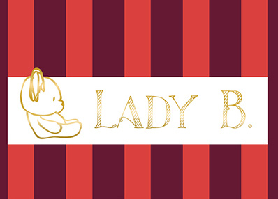 Lady B wedding cake brand bear identity logo