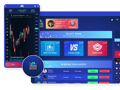 Investa Trading Grounds product design ui ux