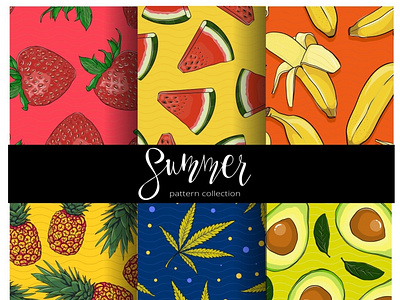 Summer food pattern design