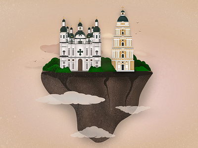 Architecture flat illustration