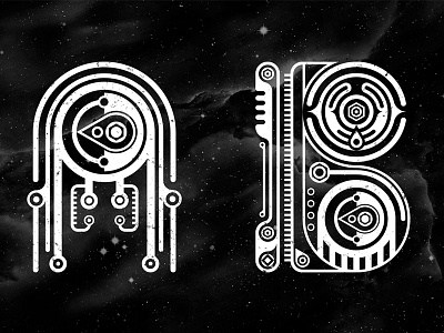 Dribbble abstract geometric shapes typography