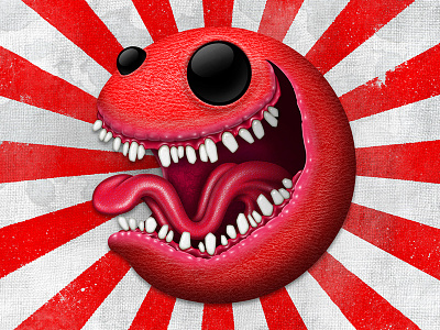 Big In JApan emoji flag fun japan red smile