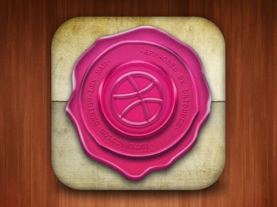 Dribbble Stamp Icon apple icon ios iphone