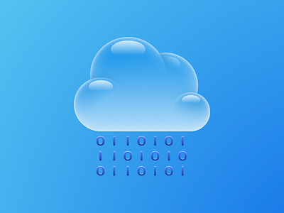 DigiCloud app icon binary cloud cloud logo code digital glass icon logo sketch weather