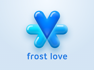 Frost Love app icon cold cool frost love pill snowflake snowflake logo star winter