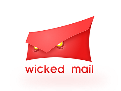 Wicked Mail app icon devil envelop evil halloween hell logo mail skeuomorphism wicked