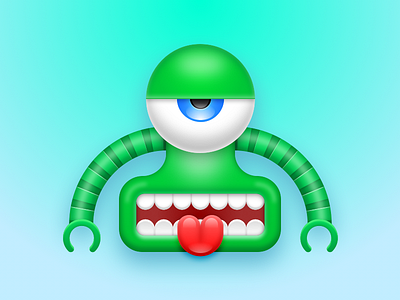 Monster Corp app icon cartoon cyclop eye eyeball monster monster logo robot