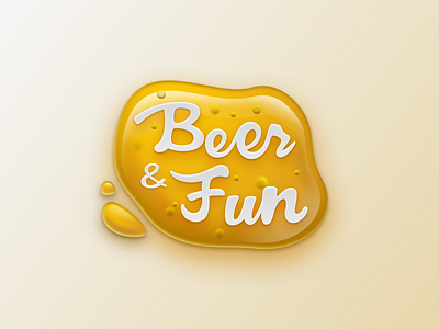 Beer & Fun app icon beer drop fun honey liquid logo sketch sketch app skeuomorphism vector water